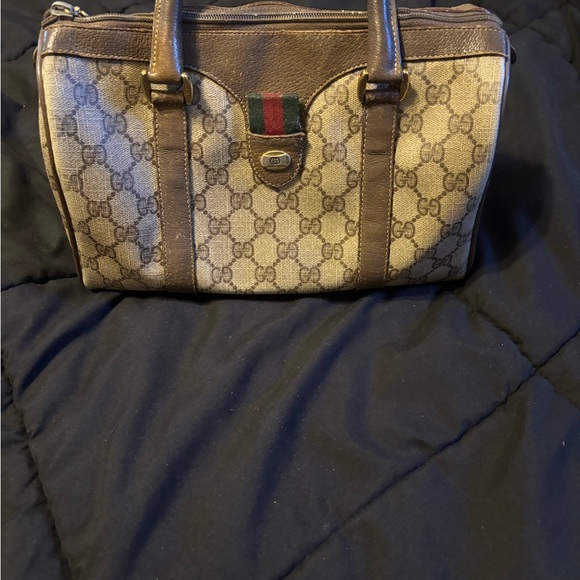 Gucci Beige and Brown Monogram Tote - Picture 1 of 6